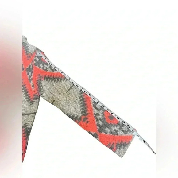 Hit List Los Angeles Western Tribal Aztec Open Cardigan Sweater Women’s Size XL - Picture 10 of 11